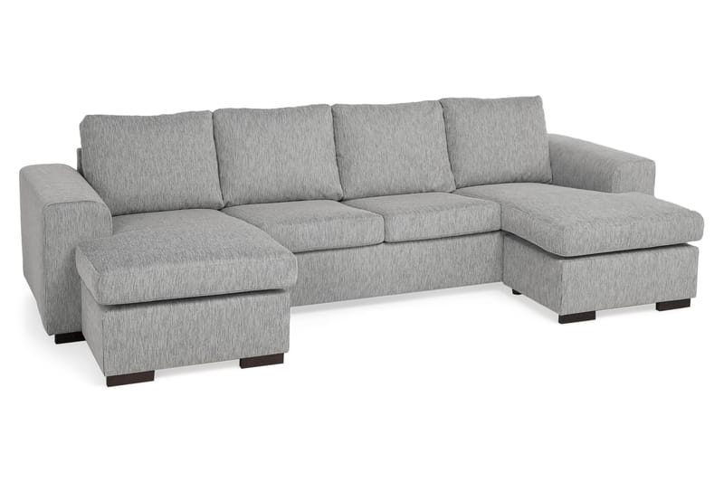 Link Dobbelt Chaiselongsofa 4-pers - Lysegrå - Møbler - Sofaer - Sofa med chaiselong