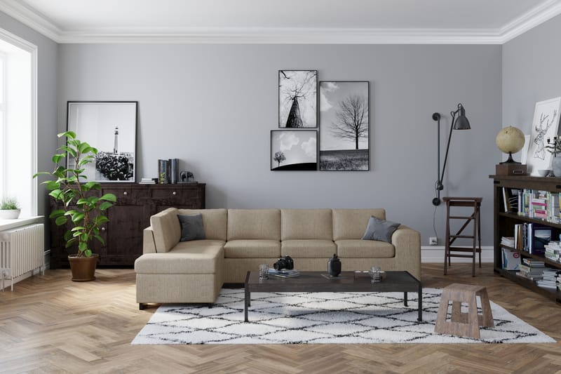 Link Sofa med Chaiselong Large Venstre - Beige - Møbler - Sofaer - Sofa med chaiselong