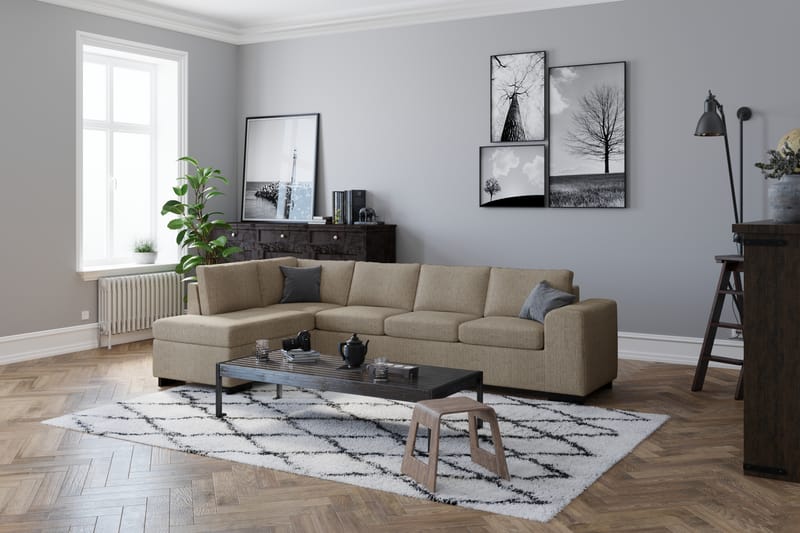 Link Sofa med Chaiselong Large Venstre - Beige - Møbler - Sofaer - Sofa med chaiselong