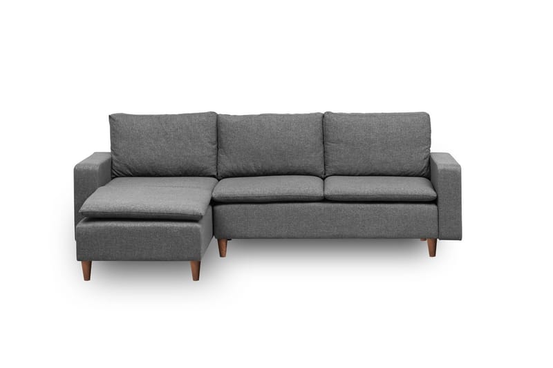 Lungo Sofa med Chaiselong 4-personers - Mørkegrå - Møbler - Sofaer - Sofa med chaiselong