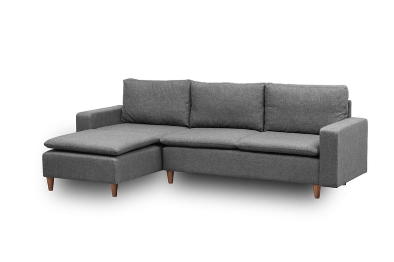 Lungo Sofa med Chaiselong 4-personers - Mørkegrå - Møbler - Sofaer - Sofa med chaiselong