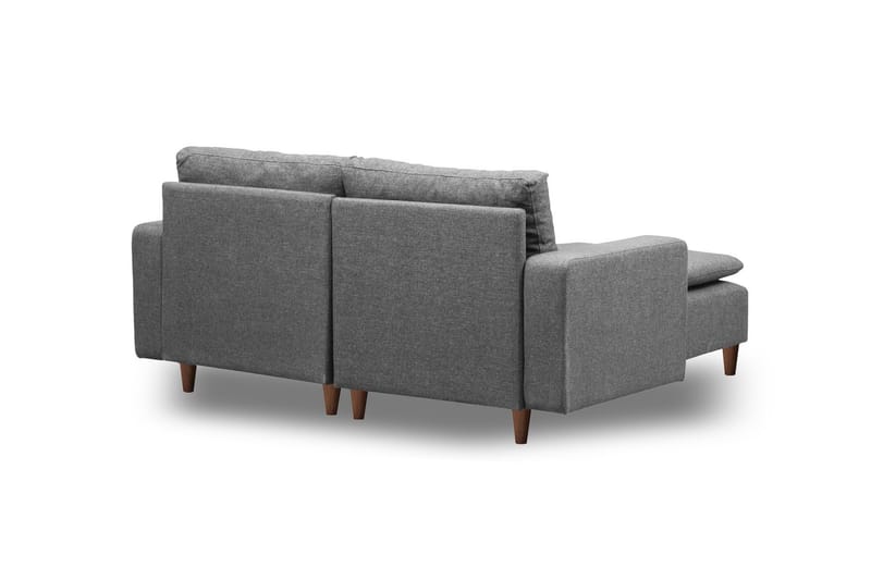 Lungo Sofa med Chaiselong 4-personers - Mørkegrå - Møbler - Sofaer - Sofa med chaiselong