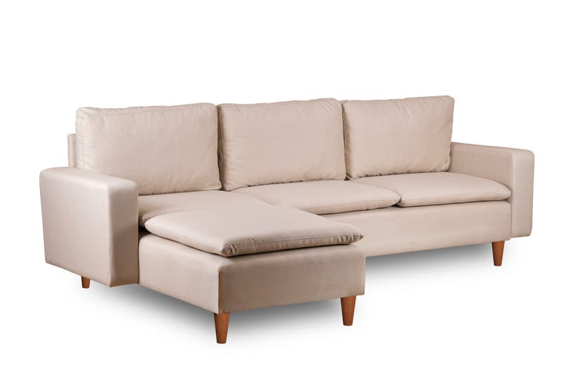 Lungo Sofa med Chaiselong 4-personers - Beige - Møbler - Sofaer - Sofa med chaiselong