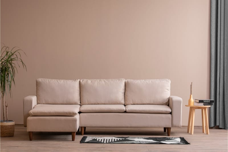 Lungo Sofa med Chaiselong 4-personers - Beige - Møbler - Sofaer - Sofa med chaiselong