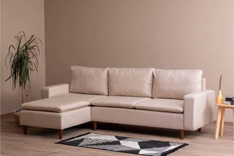 Lungo Sofa med Chaiselong 4-personers - Beige - Møbler - Sofaer - Sofa med chaiselong