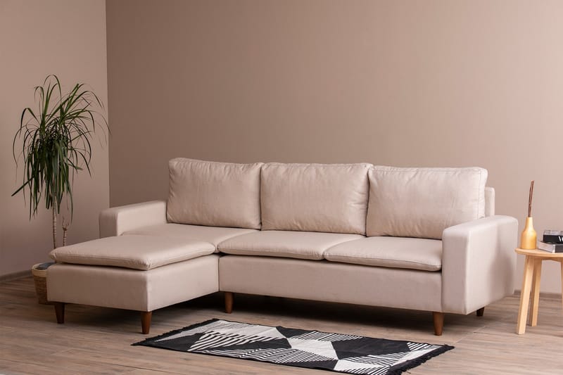 Lungo Sofa med Chaiselong 4-personers - Beige - Møbler - Sofaer - Sofa med chaiselong