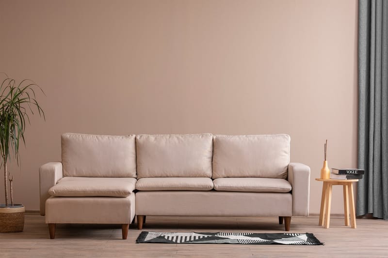 Lungo Sofa med Chaiselong 4-personers - Beige - Møbler - Sofaer - Sofa med chaiselong