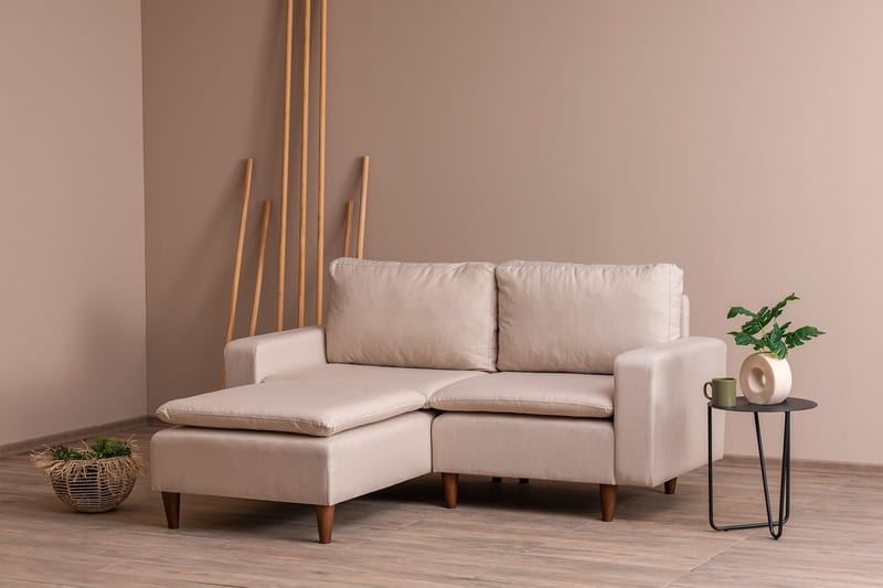 Lungo Sofa med Chaiselong 4-personers - Beige - Møbler - Sofaer - Sofa med chaiselong