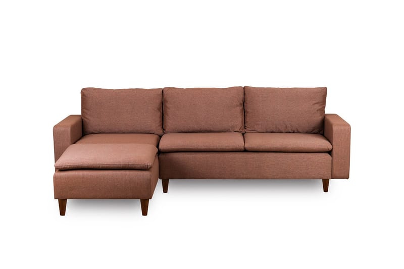 Lungo Sofa med Chaiselong 4-personers - Lysebrun - Møbler - Sofaer - Sofa med chaiselong