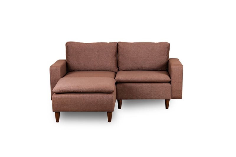 Lungo Sofa med Chaiselong 4-personers - Lysebrun - Møbler - Sofaer - Sofa med chaiselong