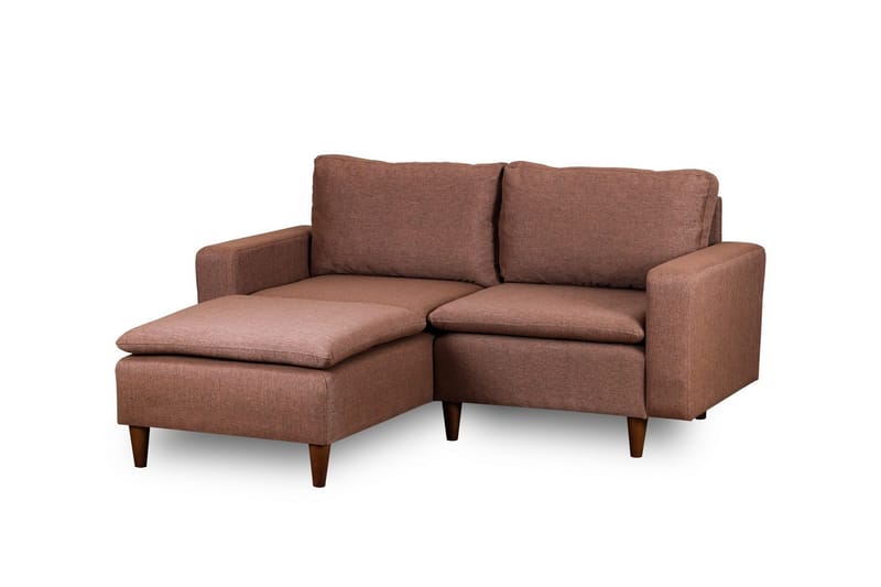 Lungo Sofa med Chaiselong 4-personers - Lysebrun - Møbler - Sofaer - Sofa med chaiselong