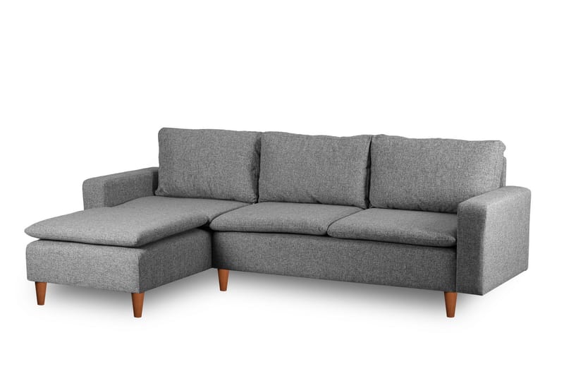 Lungo Sofa med Chaiselong 4-personers - Lysegrå - Møbler - Sofaer - Sofa med chaiselong