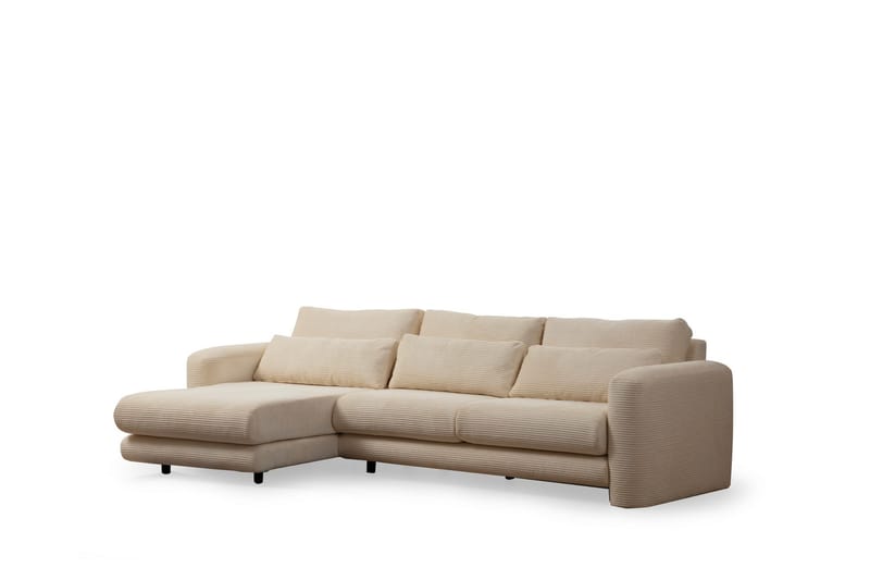 Makhan Sofa med Chaiselong 3-personers - Beige - Møbler - Sofaer - Sofa med chaiselong