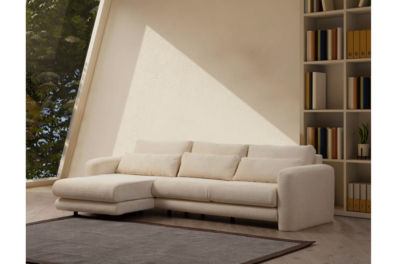 Makhan Sofa med Chaiselong 3-personers - Beige - Møbler - Sofaer - Sofa med chaiselong