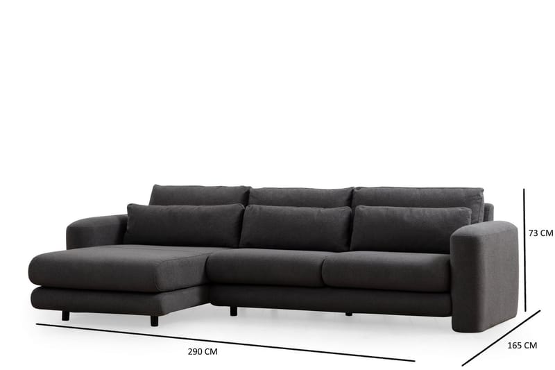 Makhan Sofa med Chaiselong 3-personers - Grå - Møbler - Sofaer - Sofa med chaiselong