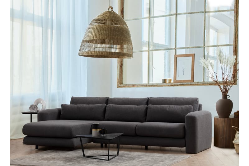 Makhan Sofa med Chaiselong 3-personers - Grå - Møbler - Sofaer - Sofa med chaiselong