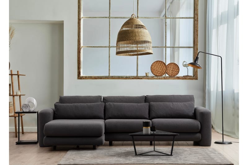 Makhan Sofa med Chaiselong 3-personers - Grå - Møbler - Sofaer - Sofa med chaiselong