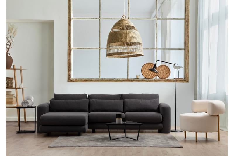 Makhan Sofa med Chaiselong 3-personers - Grå - Møbler - Sofaer - Sofa med chaiselong