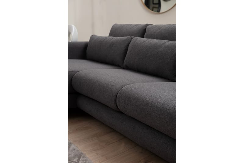 Makhan Sofa med Chaiselong 3-personers - Grå - Møbler - Sofaer - Sofa med chaiselong