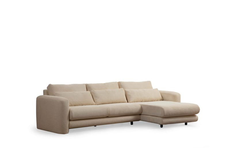 Makhan Sofa med Chaiselong 3-personers - Beige - Møbler - Sofaer - Sofa med chaiselong