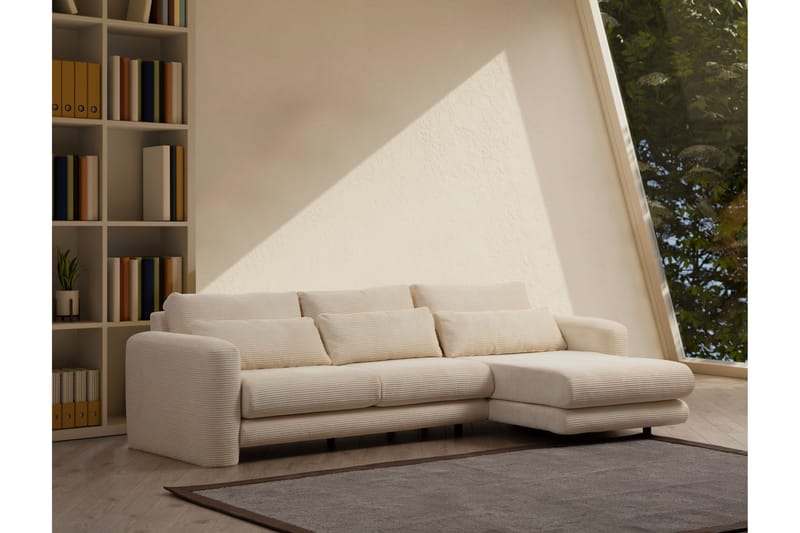 Makhan Sofa med Chaiselong 3-personers - Beige - Møbler - Sofaer - Sofa med chaiselong