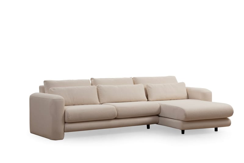 Makhan Sofa med Chaiselong 3-personers - Lysebeige - Møbler - Sofaer - Sofa med chaiselong