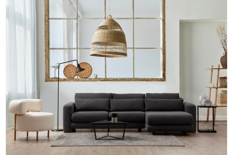 Makhan Sofa med Chaiselong 3-personers - Grå - Møbler - Sofaer - Sofa med chaiselong