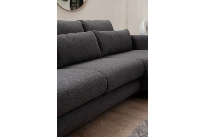 Makhan Sofa med Chaiselong 3-personers - Grå - Møbler - Sofaer - Sofa med chaiselong