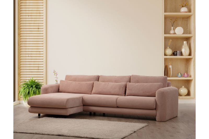 Makhan Sofa med Chaiselong 3-personers - Rosa - Møbler - Sofaer - Sofa med chaiselong