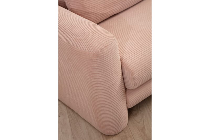 Makhan Sofa med Chaiselong 3-personers - Rosa - Møbler - Sofaer - Sofa med chaiselong