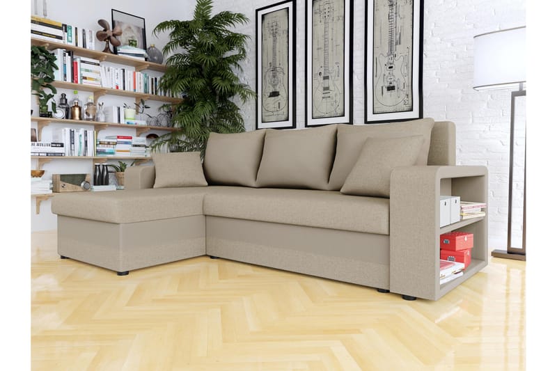 Marheim Sofa med Divan 3-personers - Beige - Møbler - Sofaer - Sofa med chaiselong