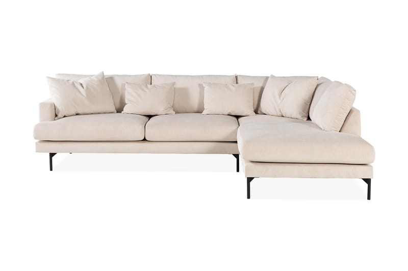 Menard 4-personers L Sofa Manchester med Chaiselong Højre - Beige - Møbler - Sofaer - Sofa med chaiselong