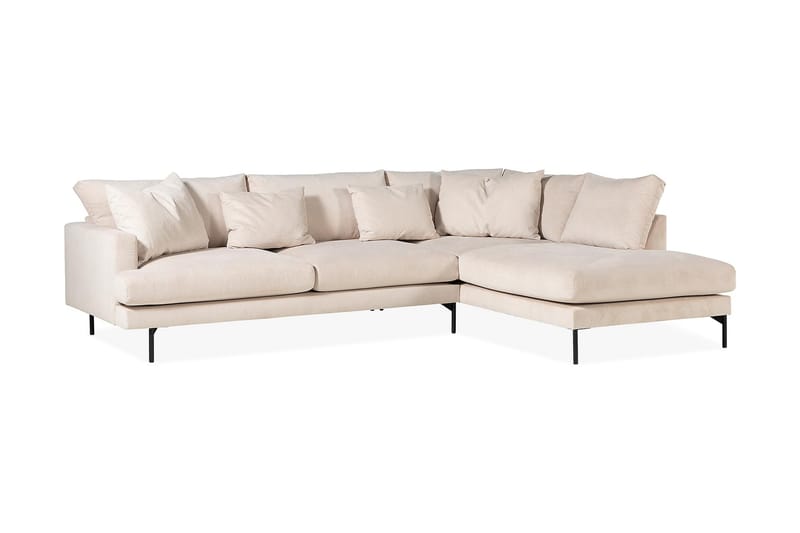 Menard 4-personers L Sofa Manchester med Chaiselong Højre - Beige - Møbler - Sofaer - Sofa med chaiselong