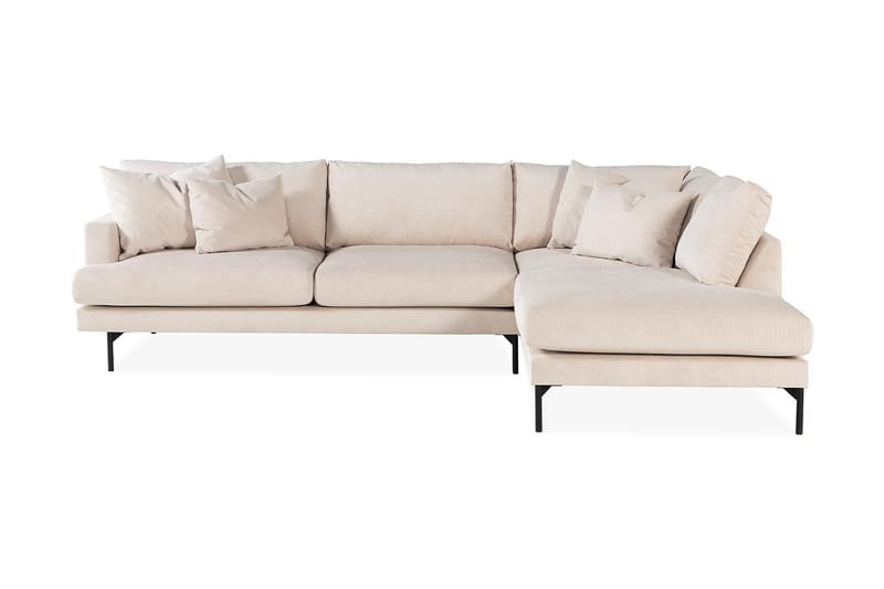 Menard 4-personers L Sofa Manchester med Chaiselong Højre - Beige - Møbler - Sofaer - Sofa med chaiselong