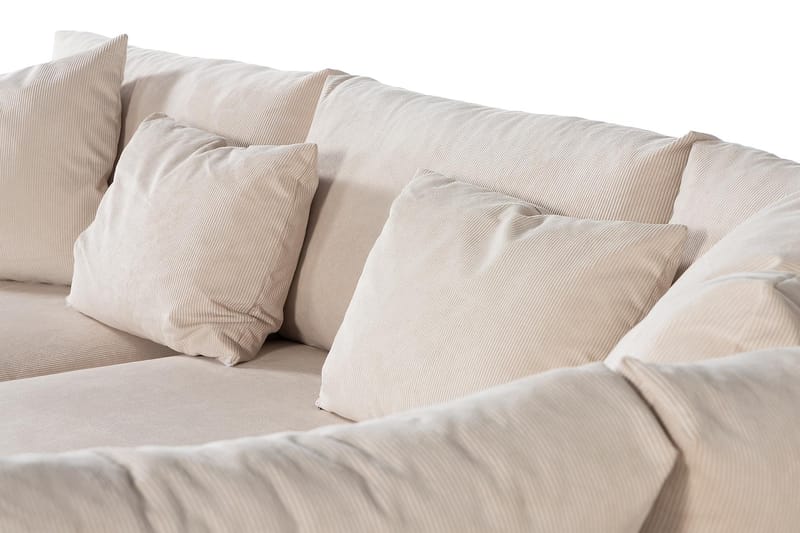 Menard 4-personers L Sofa Manchester med Chaiselong Højre - Beige - Møbler - Sofaer - Sofa med chaiselong