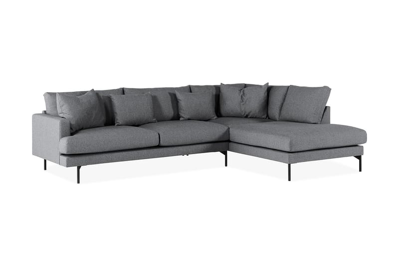 Menard 4-Pers. Sofa med Chaiselong Højre - Mørkegrå - Møbler - Sofaer - Sofa med chaiselong