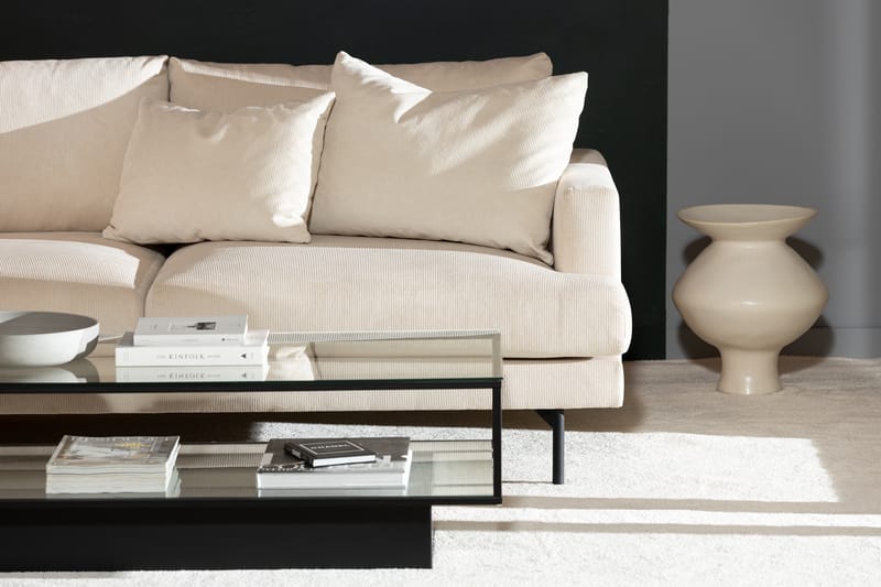 Menard 4-personers L Sofa Manchester med Chaiselong Venstre - Beige - Møbler - Sofaer - Sofa med chaiselong