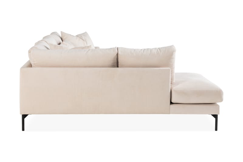 Menard 4-personers L Sofa Manchester med Chaiselong Venstre - Beige - Møbler - Sofaer - Sofa med chaiselong