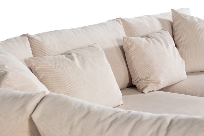 Menard 4-personers L Sofa Manchester med Chaiselong Venstre - Beige - Møbler - Sofaer - Sofa med chaiselong