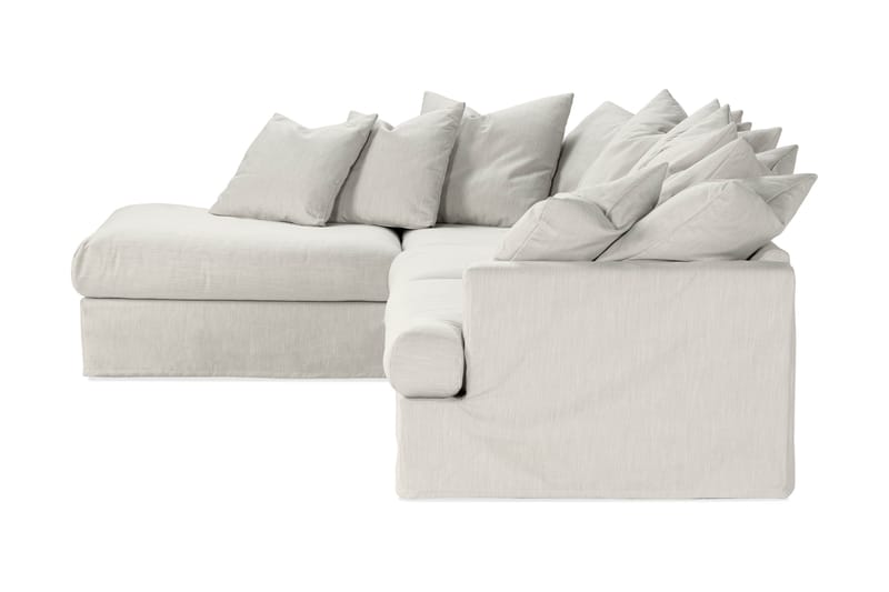 Menard 4-personers Sofa med Chaiselong Venstre Vaskbart & aftageligt betræk - Linned Beige - Møbler - Sofaer - Sofa med chaiselong