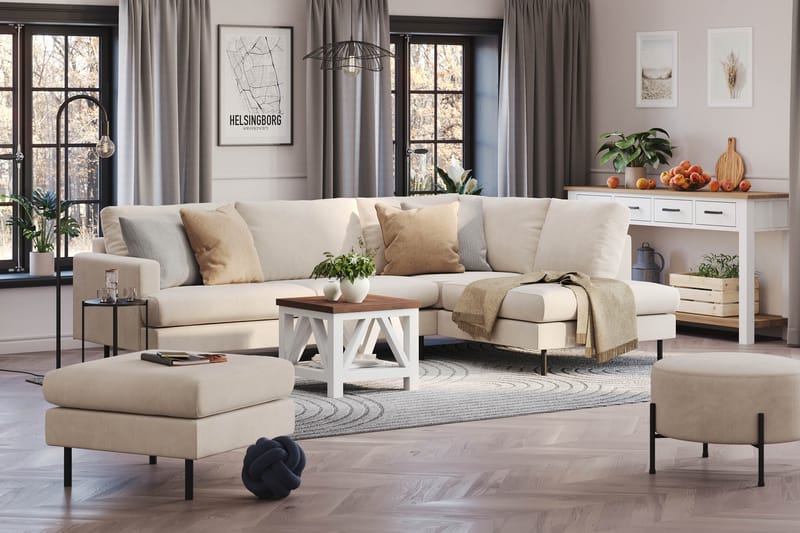 Menard Compact 4-personers Manchester L Sofa med Chaiselong Højre - Møbler - Sofaer - Sofa med chaiselong