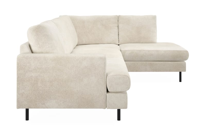 Menard Compact 4-personers Fløjl L Sofa med Chaiselong Højre - Møbler - Sofaer - Sofa med chaiselong