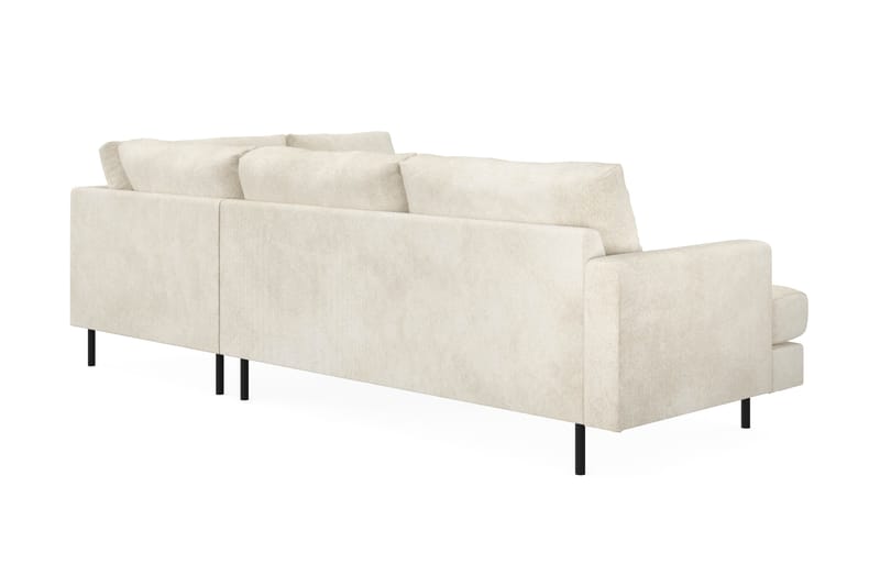 Menard Compact 4-personers Fløjl L Sofa med Chaiselong Højre - Møbler - Sofaer - Sofa med chaiselong