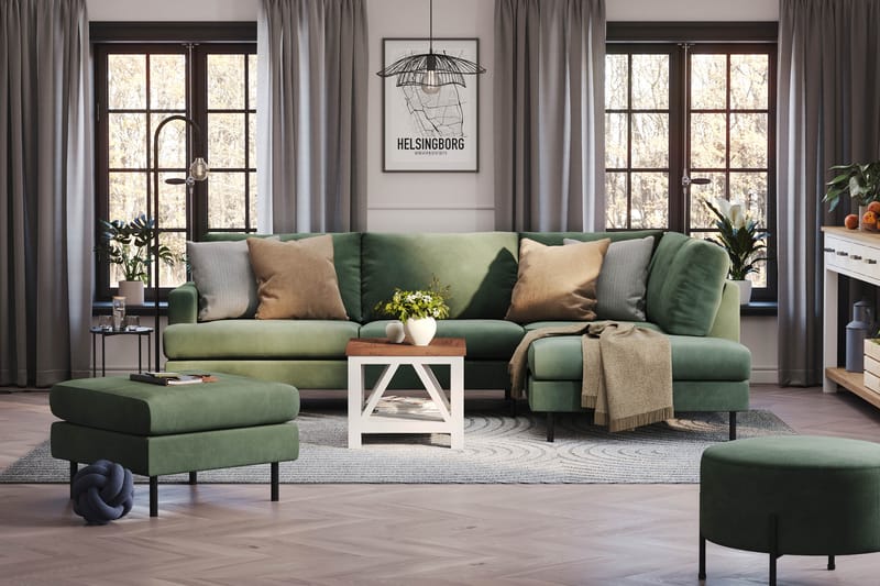 Menard Compact 4-personers Manchester L Sofa med Chaiselong Højre - Møbler - Sofaer - Sofa med chaiselong