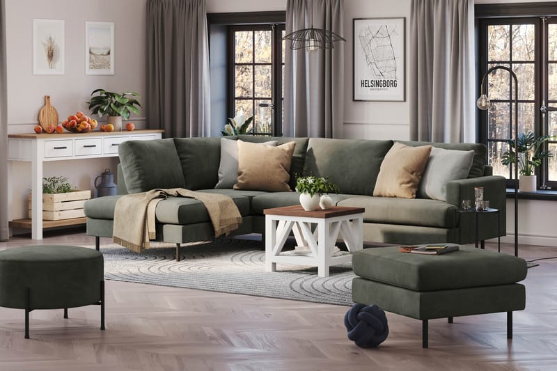 Menard Compact 4-personers Manchester L Sofa med Chaiselong Venstre - Møbler - Sofaer - Sofa med chaiselong