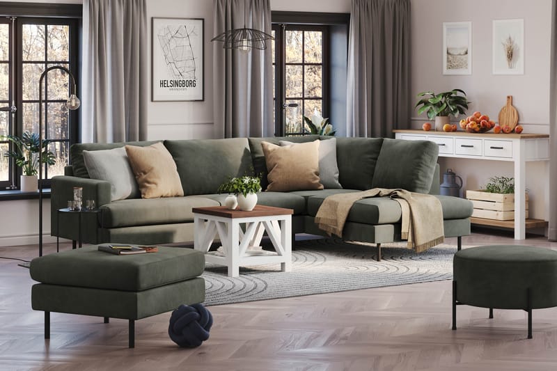 Menard Compact 4-personers Manchester L Sofa Chaiselong 4-personers - Møbler - Sofaer - Sofa med chaiselong