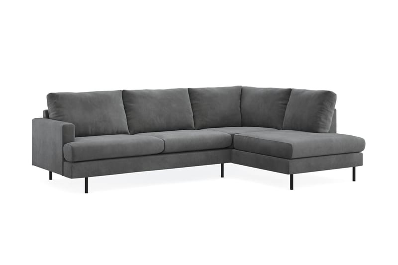 Menard Compact Sofa med Chaiselong 4-sæder - Grå - Møbler - Sofaer - Sofa med chaiselong