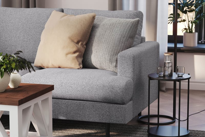 Menard Compact Sofa med Chaiselong 4-sæder - Grå - Møbler - Sofaer - Sofa med chaiselong