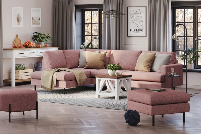 Menard Compact Sofa med Chaiselong 4-sæder - Lilla - Møbler - Sofaer - Sofa med chaiselong