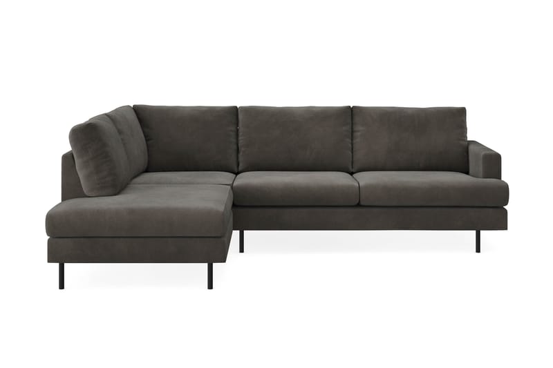 Menard Compact Sofa med Chaiselong 4-sæder - Mørkegrå - Møbler - Sofaer - Sofa med chaiselong